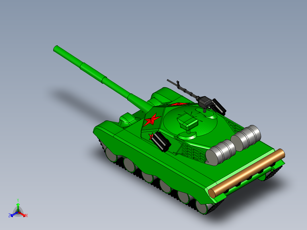 坦克正等轴测图