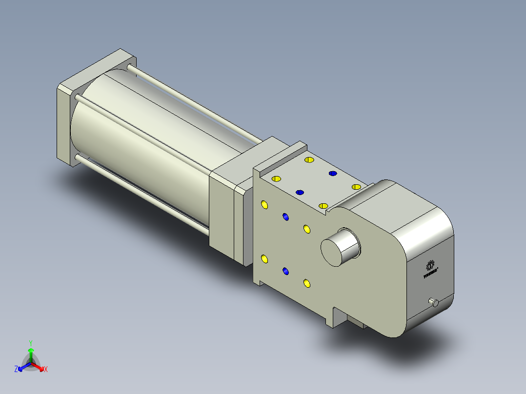 德克斯TUNKERS气缸数模KS_125_2_A00_T08_135GRAD正等轴测图