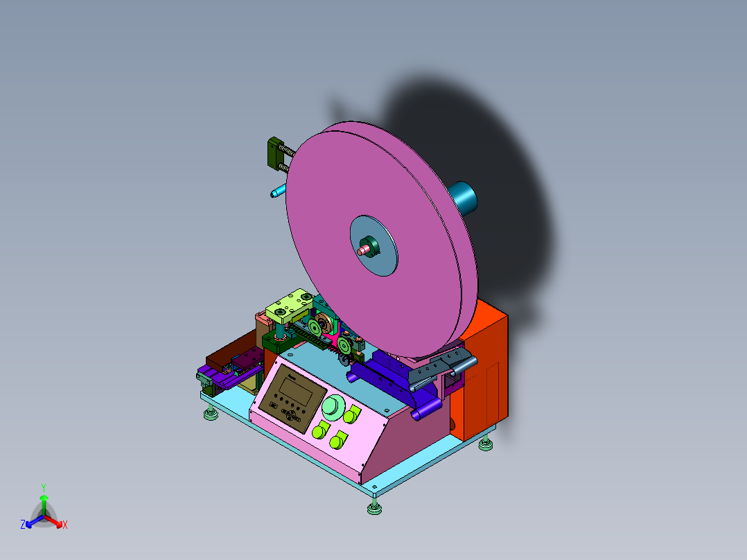 端子冲压机电脑切带机主视图