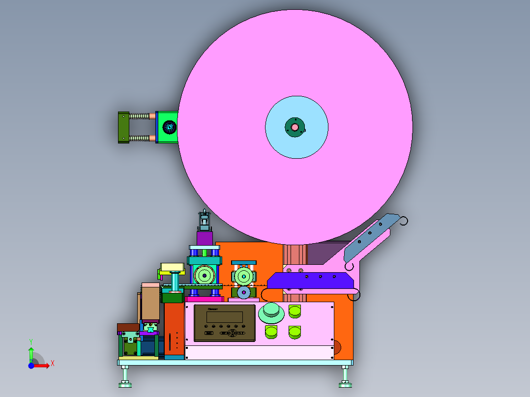 端子冲压机电脑切带机前视图