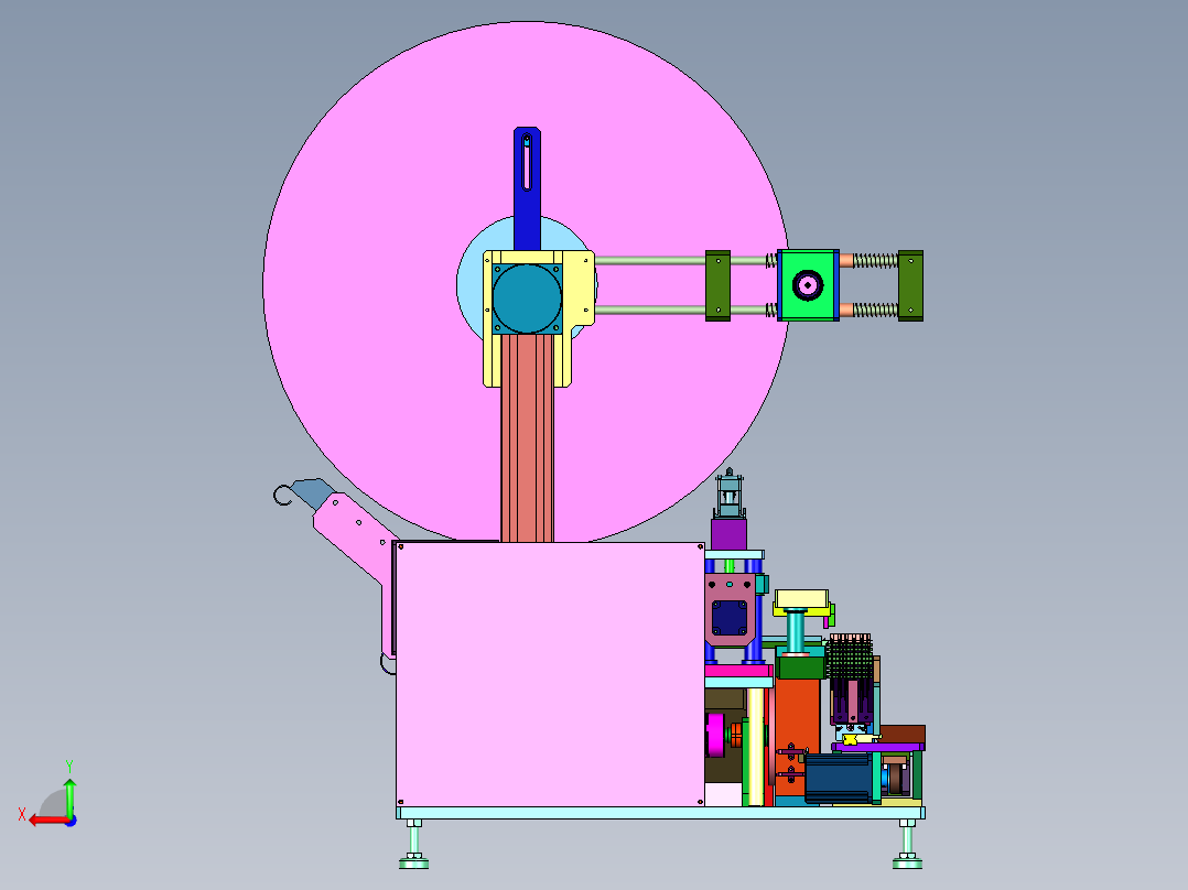 端子冲压机电脑切带机后视图