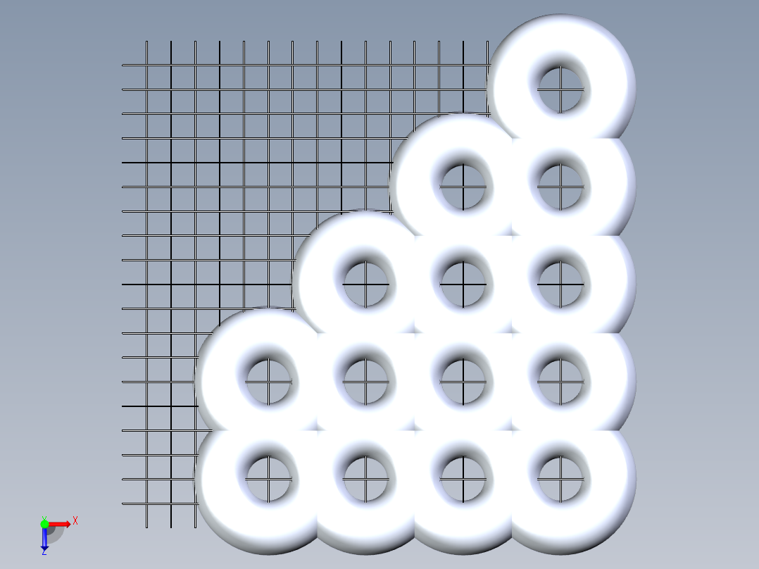 吊顶或墙面装饰(1)俯视图