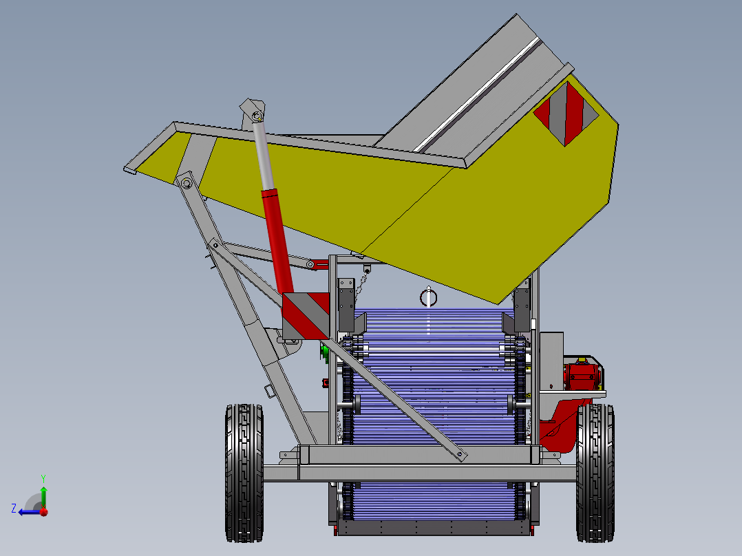 农田石头捡拾机SPG-SD1总装右视图