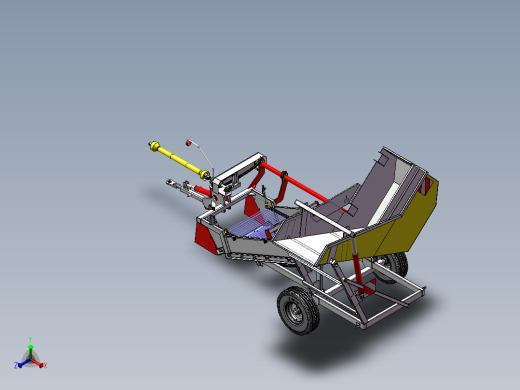 农田石头捡拾机SPG-SD1总装正等轴测缩略图