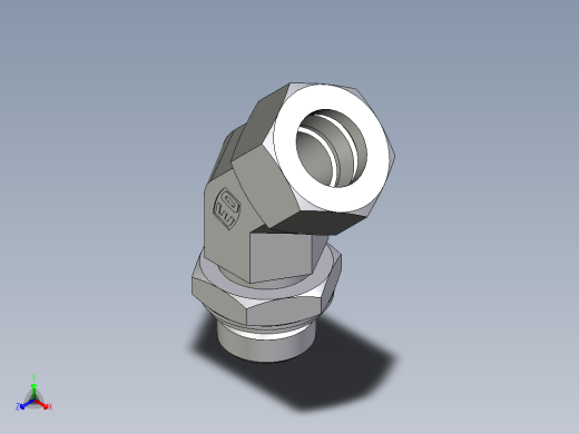 卡套式工业通用硬管接头EO_Adjustable_locknut_45_deg_elbow_VEE22LRCF