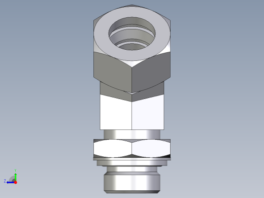 卡套式工业通用硬管接头EO_Adjustable_locknut_45_deg_elbow_VEE22LRCF右视缩略图
