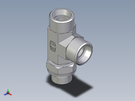卡套式工业通用硬管接头EO_Adjustable_locknut_run_tee_LEE15LMOMDCF