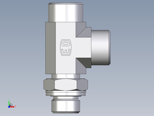 卡套式工业通用硬管接头EO_Adjustable_locknut_run_tee_LEE15LMOMDCF前视缩略图