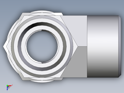 卡套式工业通用硬管接头EO_Adjustable_locknut_run_tee_LEE15LMOMDCF俯视缩略图