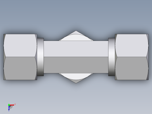卡套式工业通用硬管接头EO_Assembled_adjustable_standpipe_branch_tee_EVT12SM71俯视缩略图