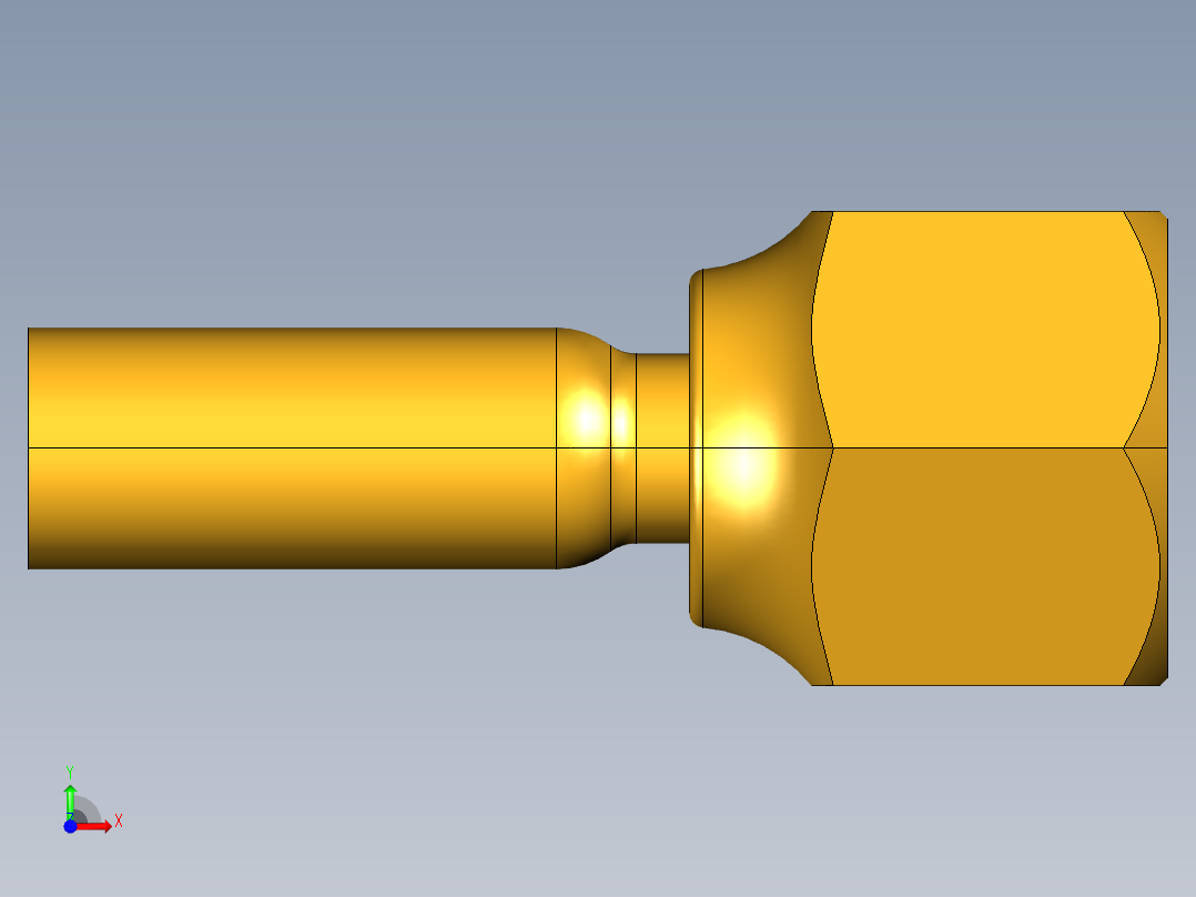 扩口式工业通用硬管接头Flare Adapter US5-4前视图