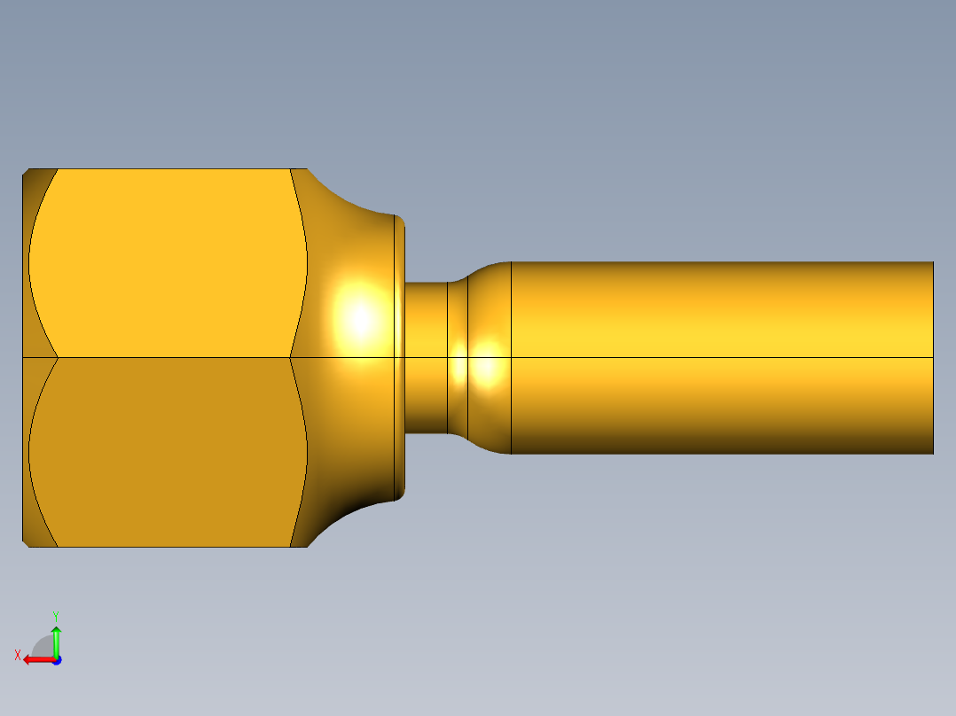 扩口式工业通用硬管接头Flare Adapter US5-4后视图