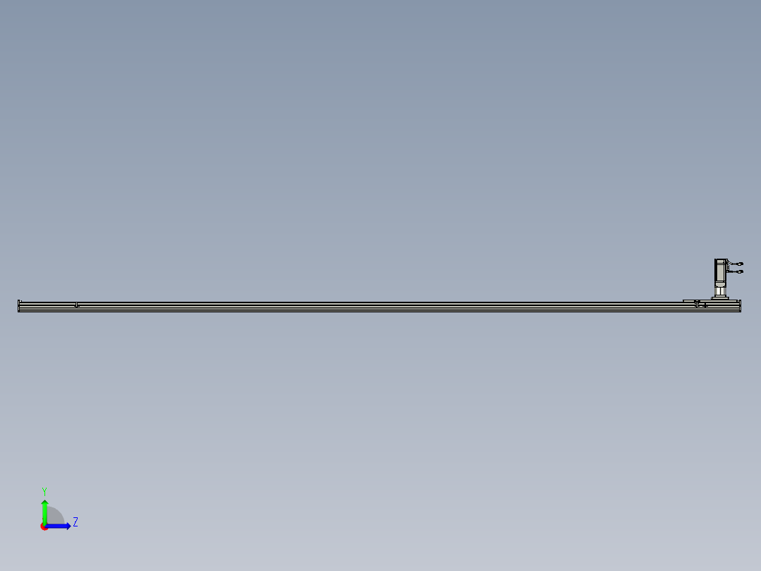 东锦齿条传动DH136G-S3350-BU-减速机+P400W左视图