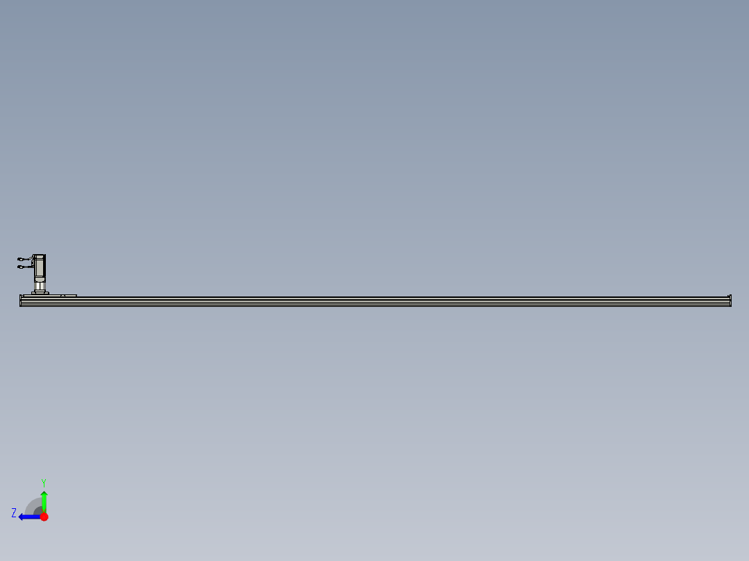 东锦齿条传动DH136G-S3350-BU-减速机+P400W右视图