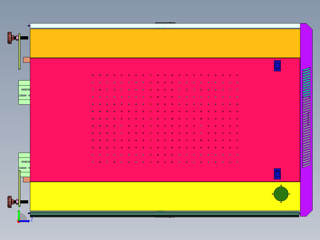 电脑4U服务器工控工厂工作站左视图