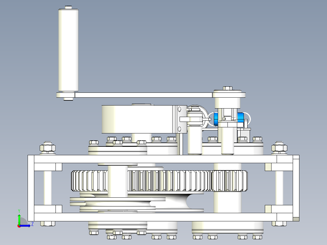 绞车 卷扬机 (28)左视图