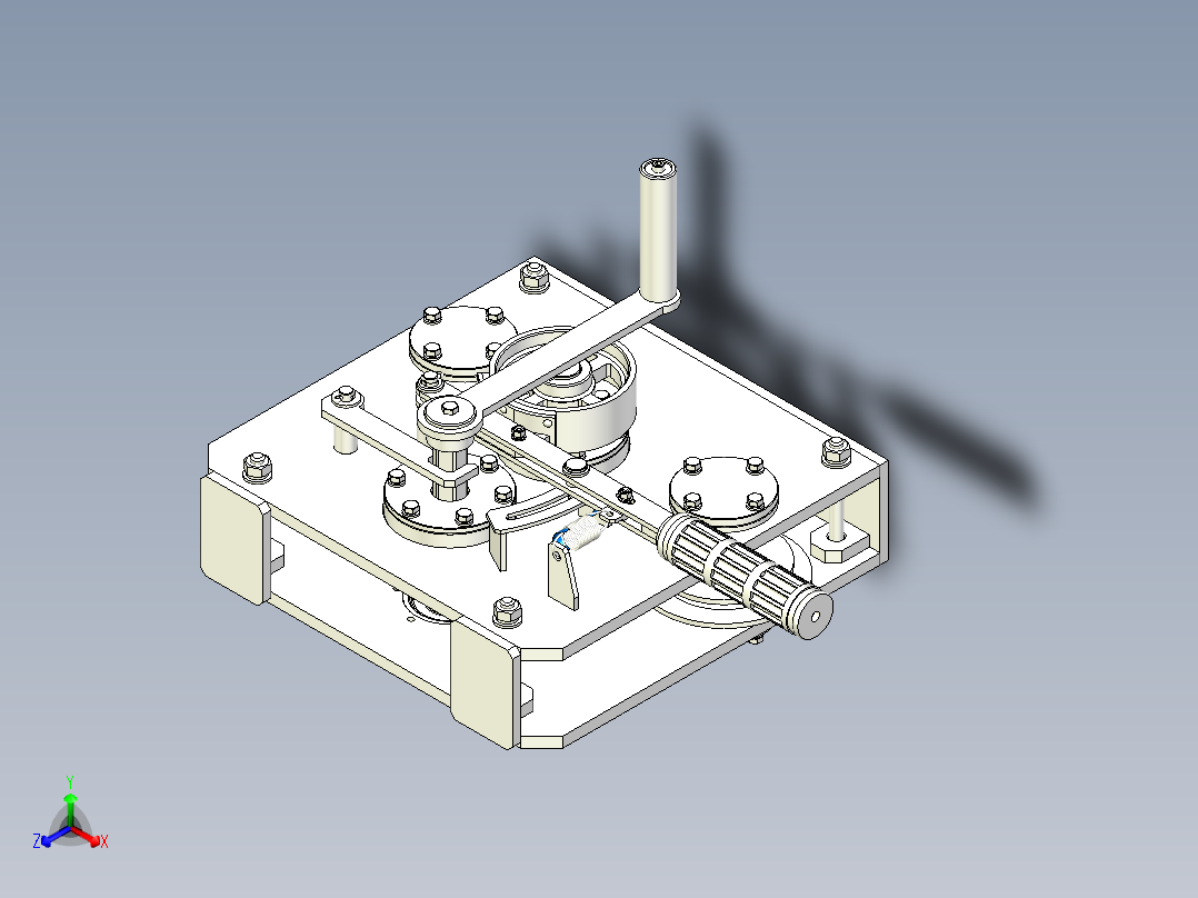 绞车 卷扬机 (28)正等轴测图