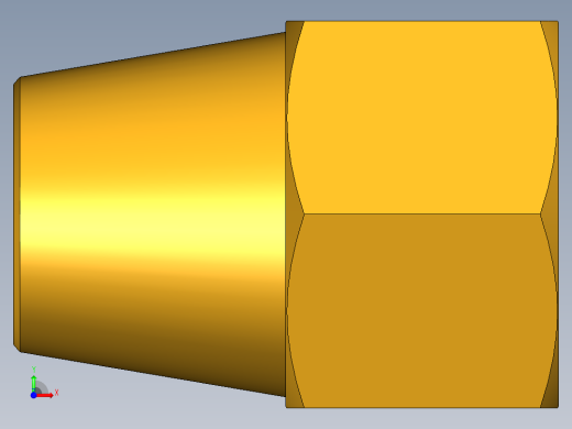 扩口式工业通用硬管接头Short Nut 41FS-5前视缩略图