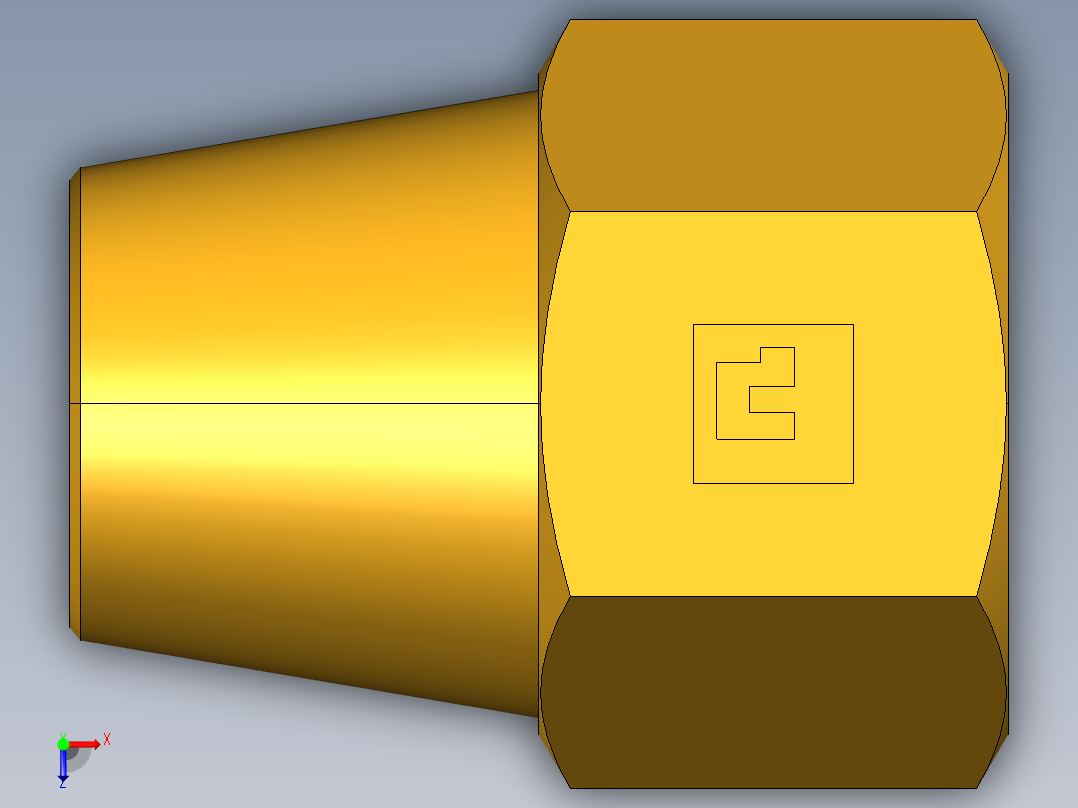 扩口式工业通用硬管接头Short Nut 41FS-5俯视图