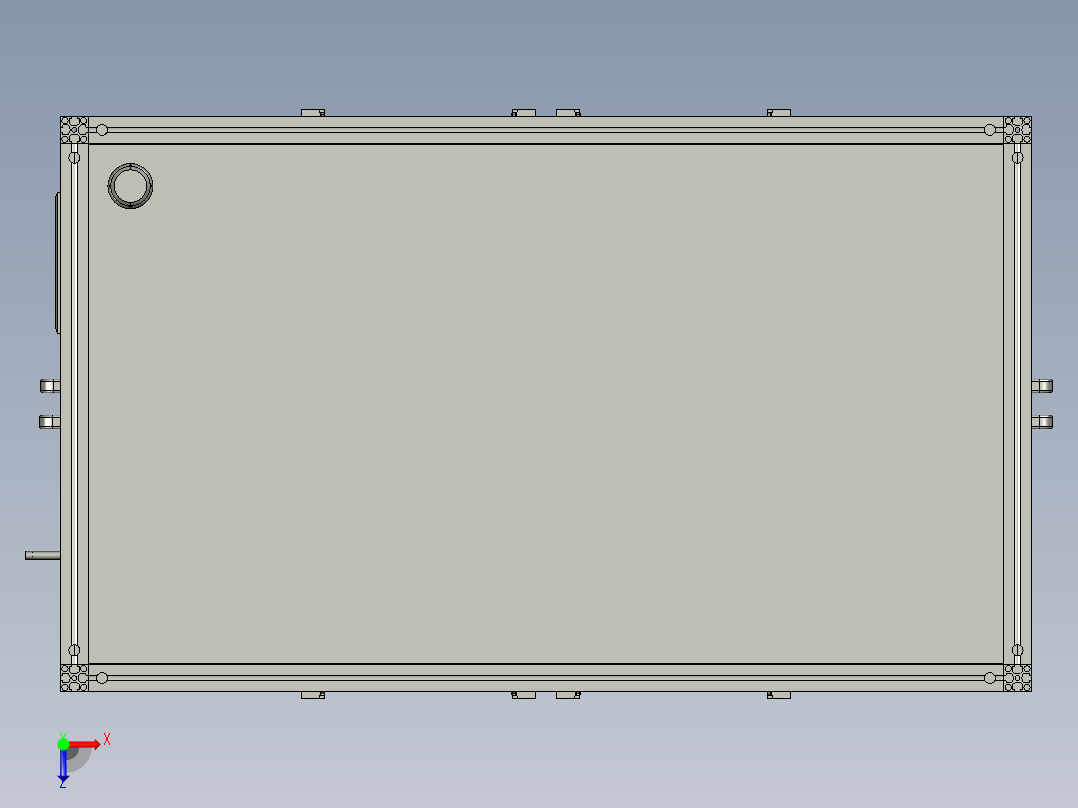 点热熔胶机俯视图