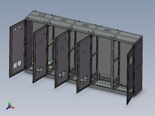 钣金柜子仿威图 非标自动化设备3D图纸设计