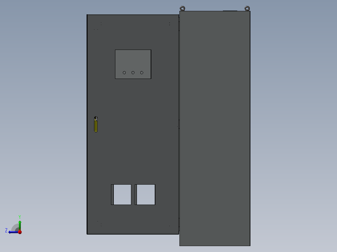 钣金柜子仿威图 非标自动化设备3D图纸设计右视图