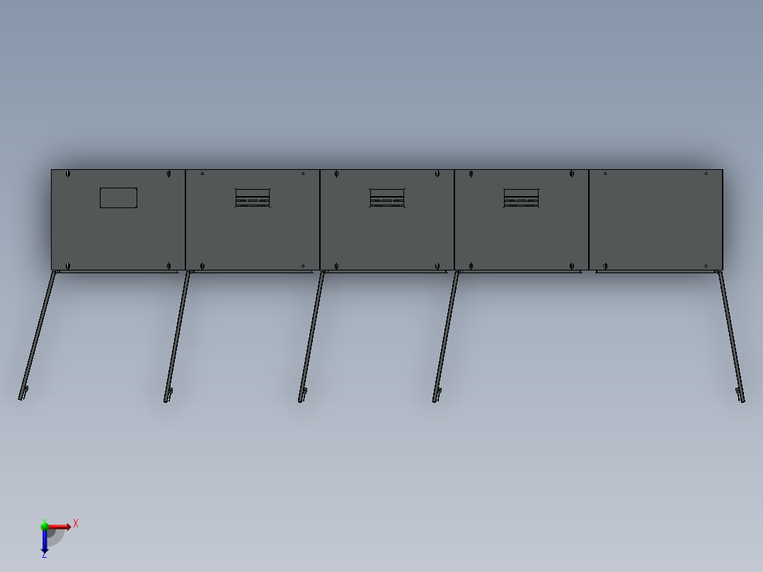 钣金柜子仿威图 非标自动化设备3D图纸设计俯视图