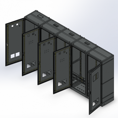 钣金柜子仿威图 非标自动化设备3D图纸设计