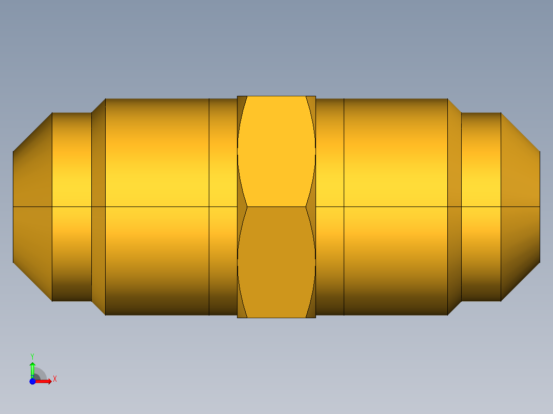 扩口式工业通用硬管接头Union 42F-6前视图