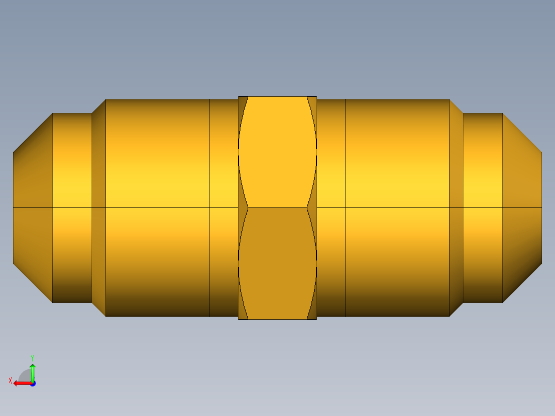 扩口式工业通用硬管接头Union 42F-6后视图