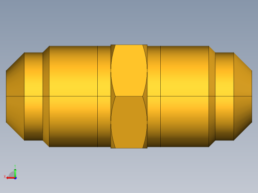 扩口式工业通用硬管接头Union 42F-6后视缩略图