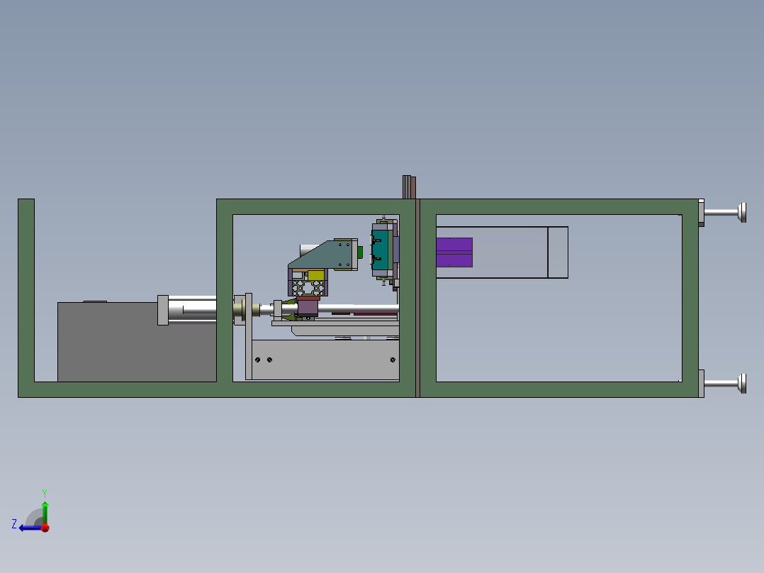 罩前条打孔裁断一体机（sw18可编辑+工程图）右视图