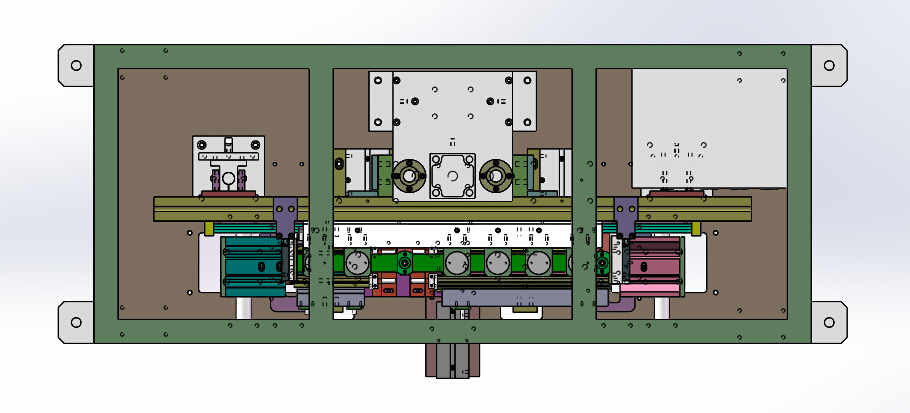 罩前条打孔裁断一体机（sw18可编辑+工程图）