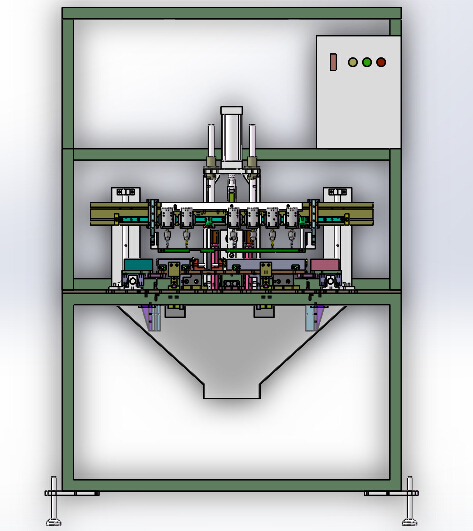 罩前条打孔裁断一体机（sw18可编辑+工程图）