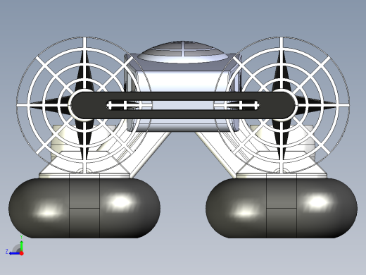 气垫船三维建模图纸右视缩略图