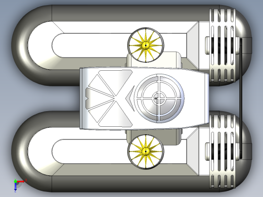 气垫船三维建模图纸俯视缩略图
