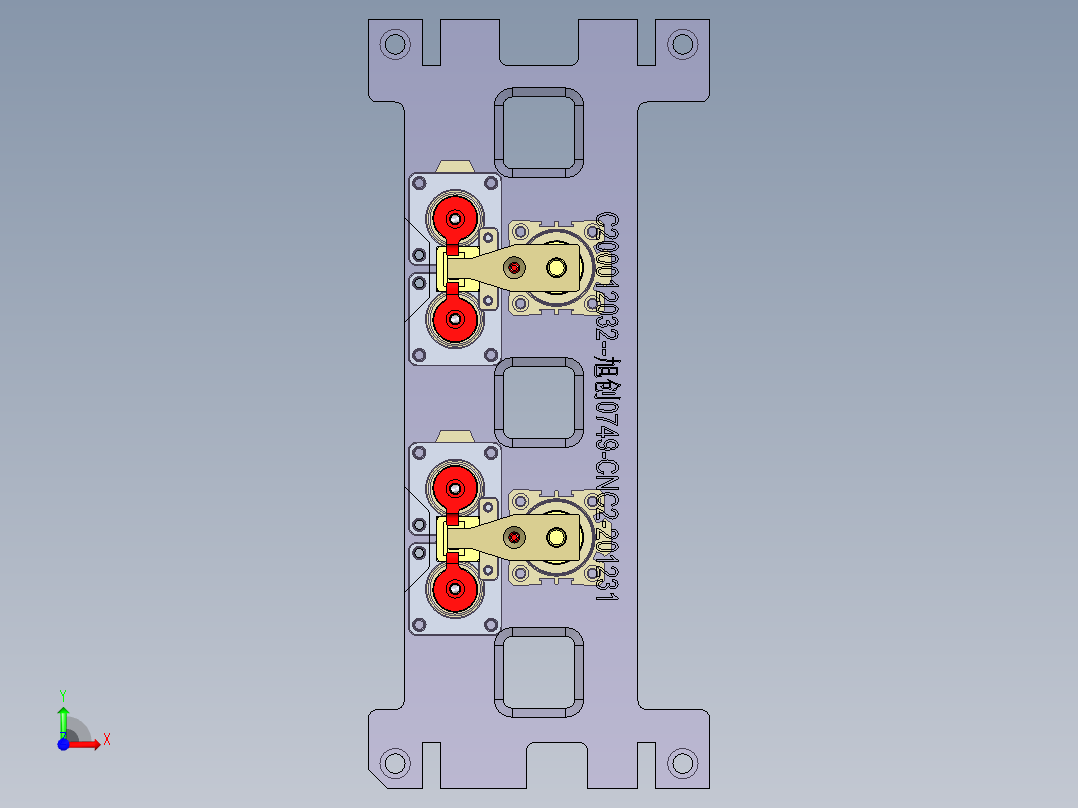 旭创0749-小件CNC工装夹具三维模型CNC2-201231前视图