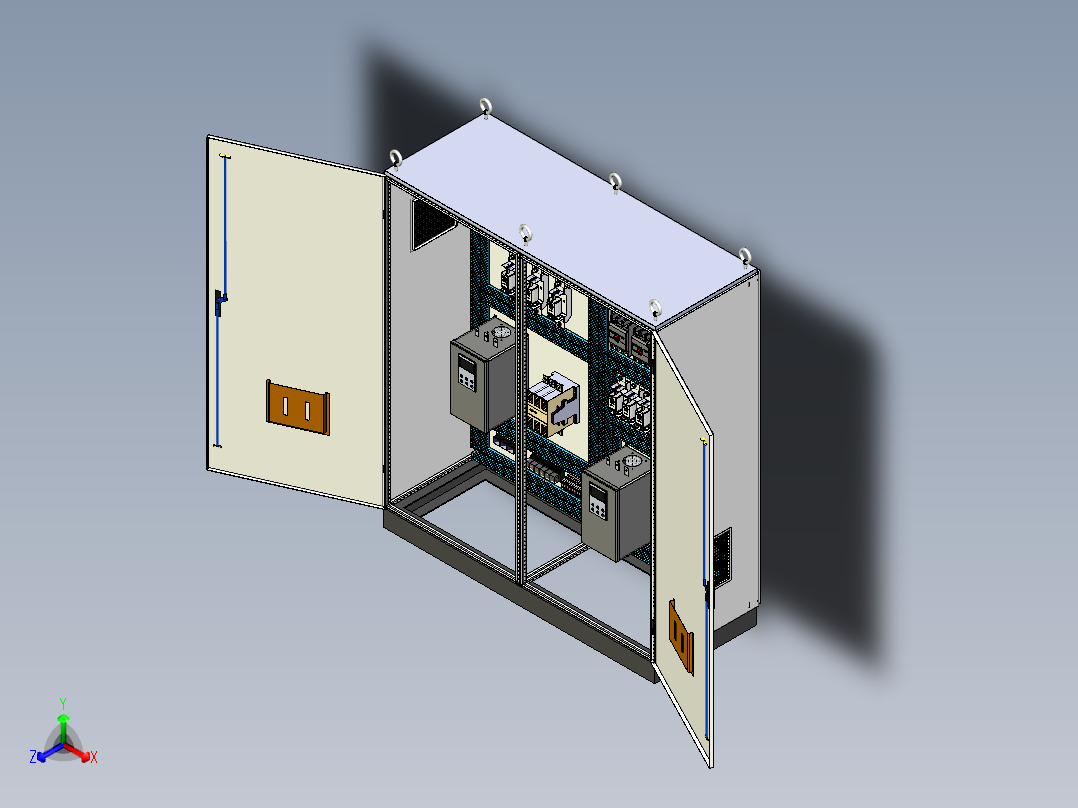 双柜组装软启动旁路+刀开关软启动plc控制柜