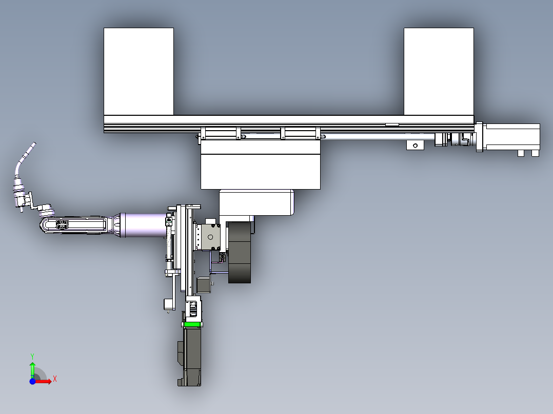 多轴自动化焊接机构前视图