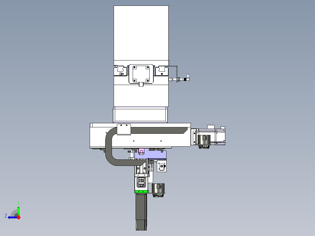 多轴自动化焊接机构右视图
