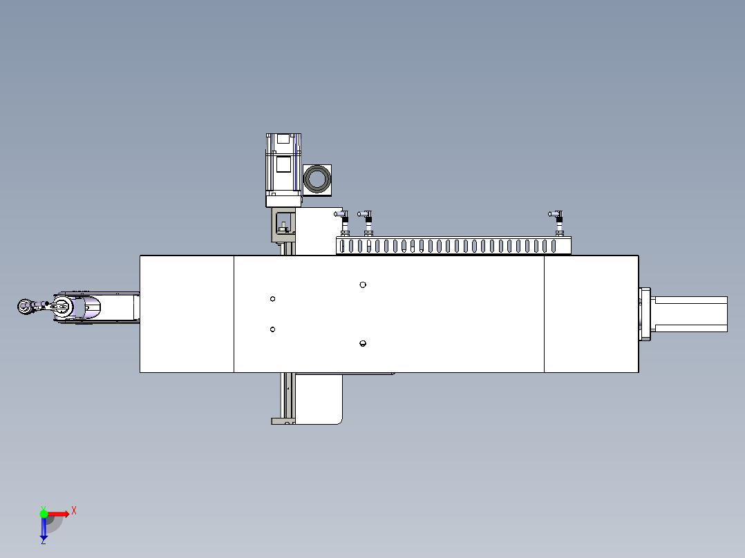 多轴自动化焊接机构俯视图