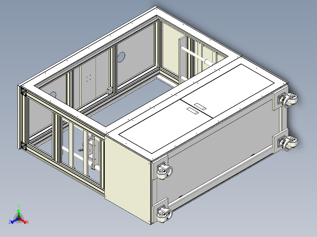 电子产品风干机正等轴测图