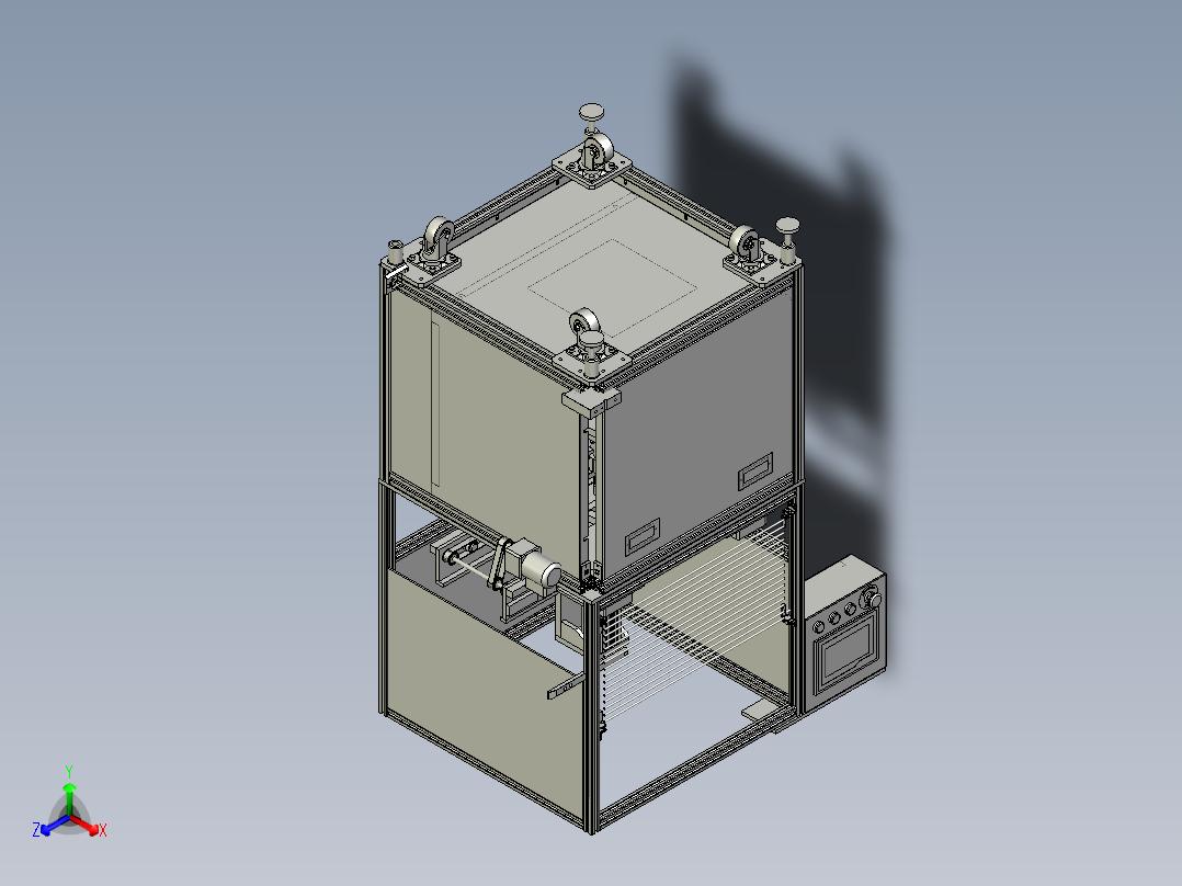 在线压装机正等轴测图