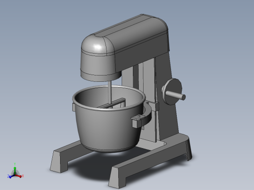 立式打蛋机设计（CAD+二维图+SW三维+说明书）