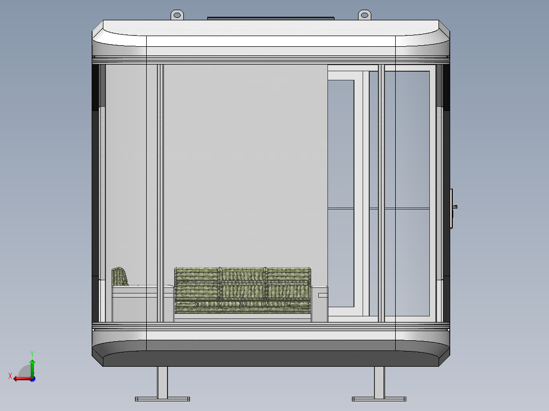 9米民宿太空舱后视图