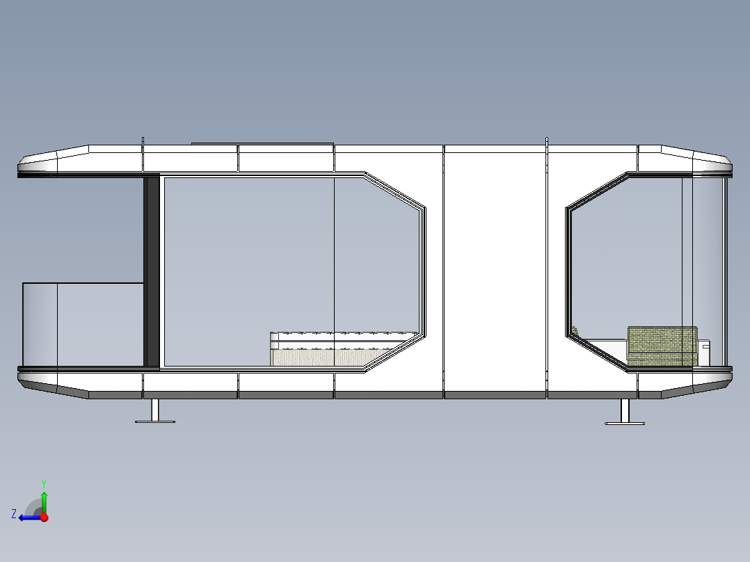 9米民宿太空舱右视图