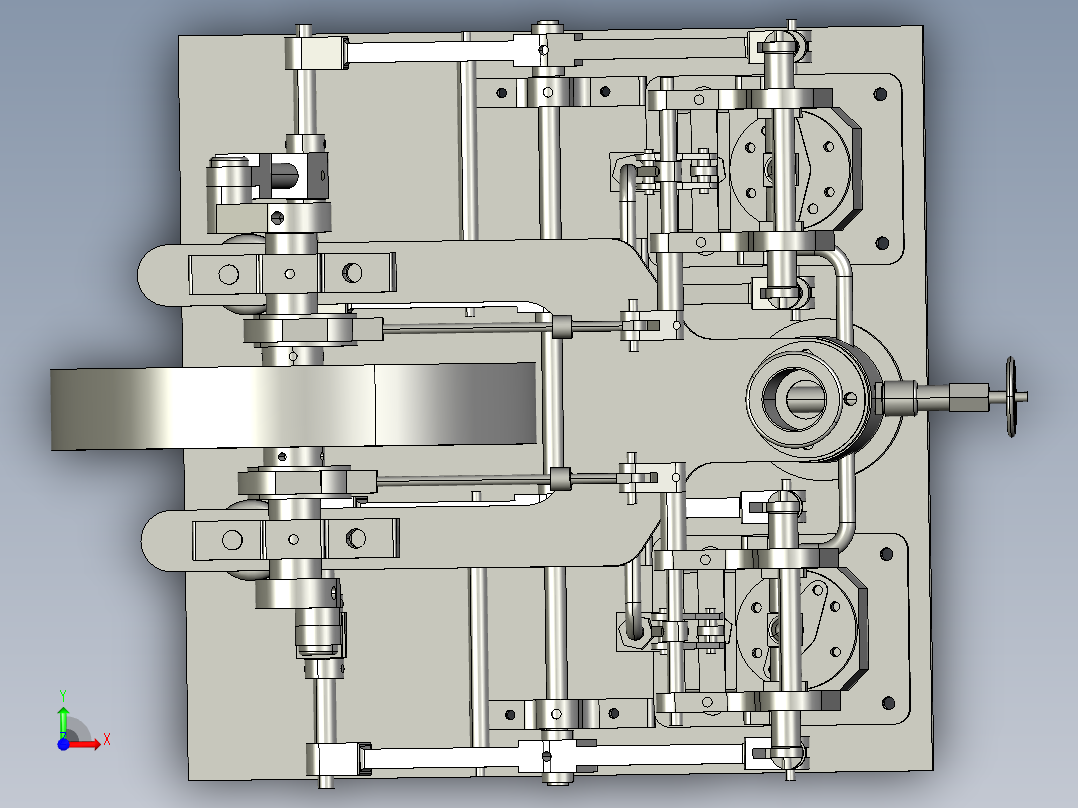 蒸汽机beam-steam-engine-4832-模型格式为 stp前视图
