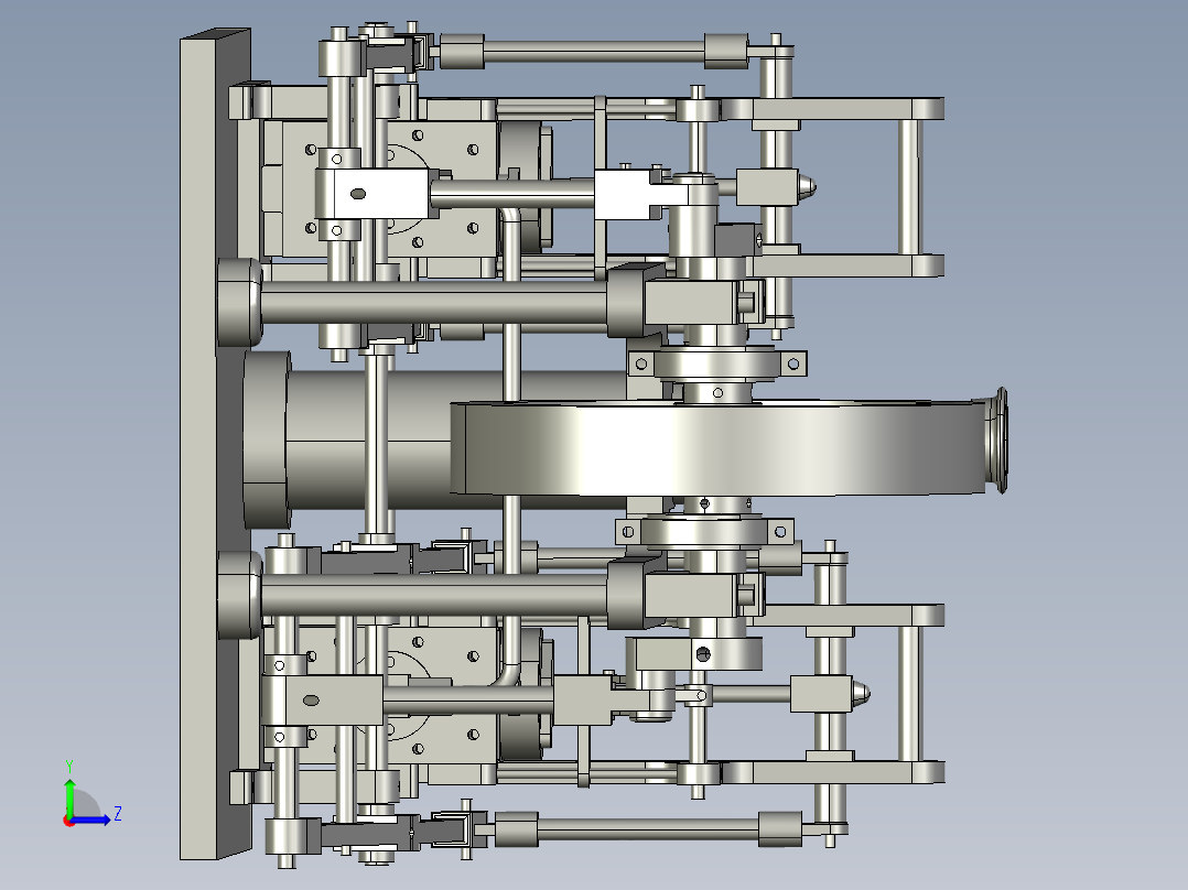 蒸汽机beam-steam-engine-4832-模型格式为 stp左视图