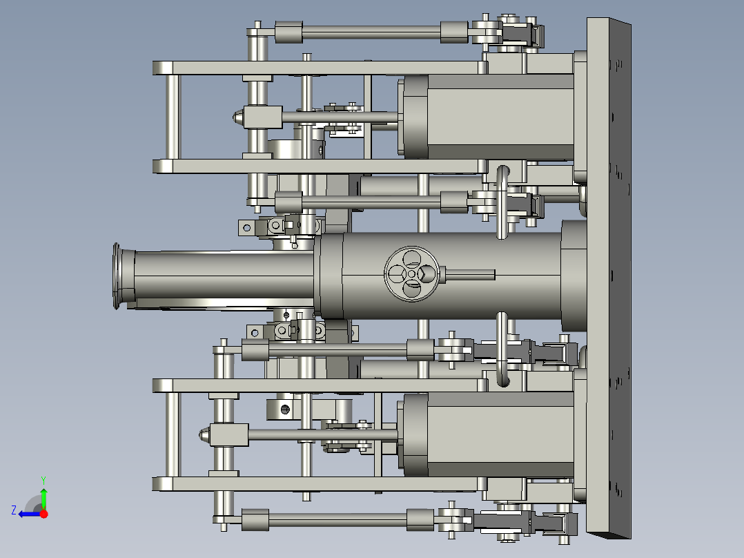 蒸汽机beam-steam-engine-4832-模型格式为 stp右视图