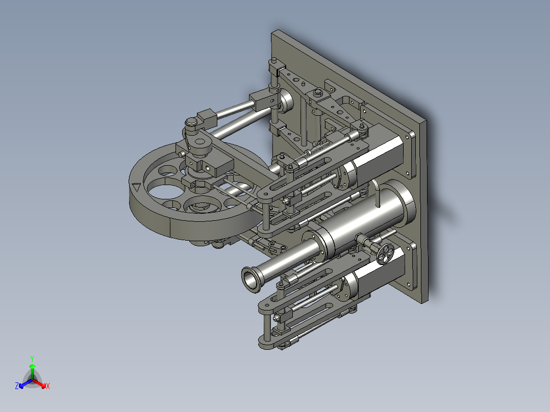 蒸汽机beam-steam-engine-4832-模型格式为 stp正等轴测图